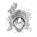 luffy gear 5 tattoo design idea