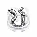 snake eats itself in a dna strand  tattoo design idea