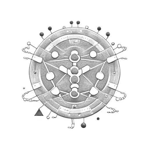 molecule of dopamine  tattoo design idea