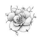 jasmine flower tattoo design idea