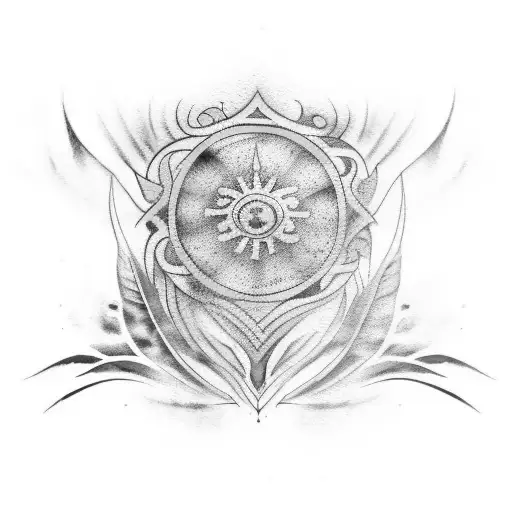 tribal tattoo, quill and feather, pastel color watercolor wash, blue, lavender, mint, yellow, maroon tattoo design idea