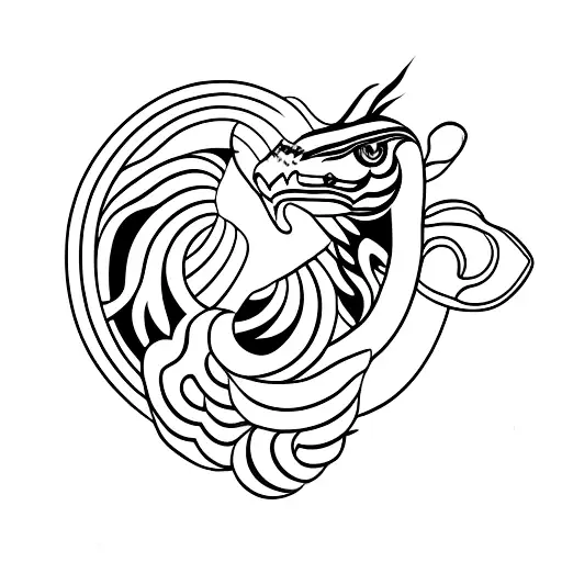 LAVANDA E COBRA tattoo design idea