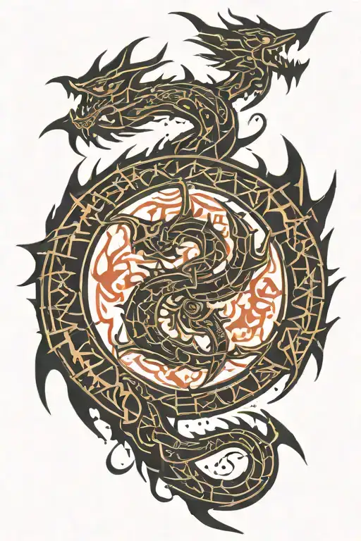 Skyrim dragon language tattoo design idea