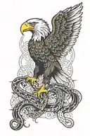 eagle and snake tattoo design idea