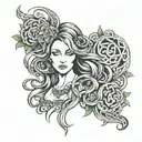 Celtic woman tattoo design idea