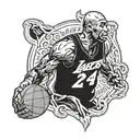 kobe bryant logo tattoo design idea