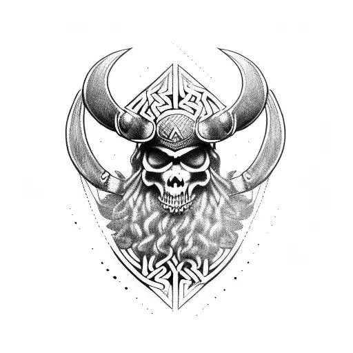 adidas deadth viking tattoo design idea