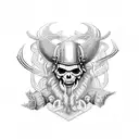 adidas deadth viking tattoo design idea
