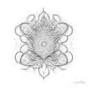 A circular design featuring intricate dotwork patterns inspired by the veins of a leaf tattoo design idea