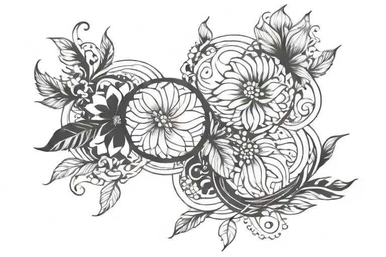 thick and thin sibling bond tattoo design idea