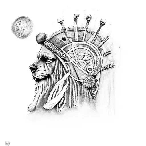 Rasta with Wordscapes written Roman ace  tattoo design idea