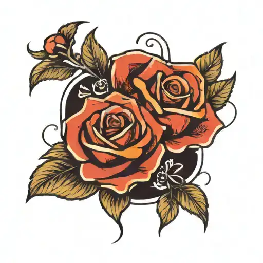communism integrated Text bread and roses  tattoo design idea