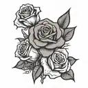 bread and roses communism integrated tattoo design idea