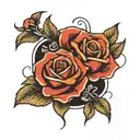communism integrated Text bread and roses  tattoo design idea