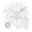 the earth location map of the voyager golden record with the pmanet earth on the background  tattoo design idea