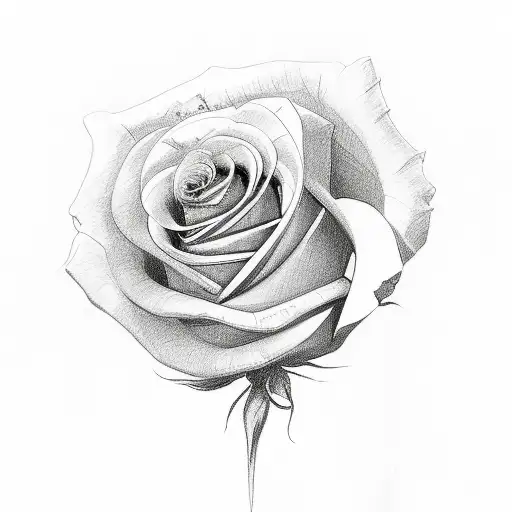 pink wrap of roses tattoo design idea