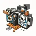 lego bricks tattoo design idea