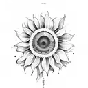 1 Corinthians 16:14 with sunflower tattoo design idea