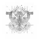 Spinal tattoo of a circuit board design tattoo design idea