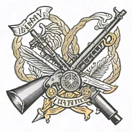 us army infantry crossed rifles tattoo design idea