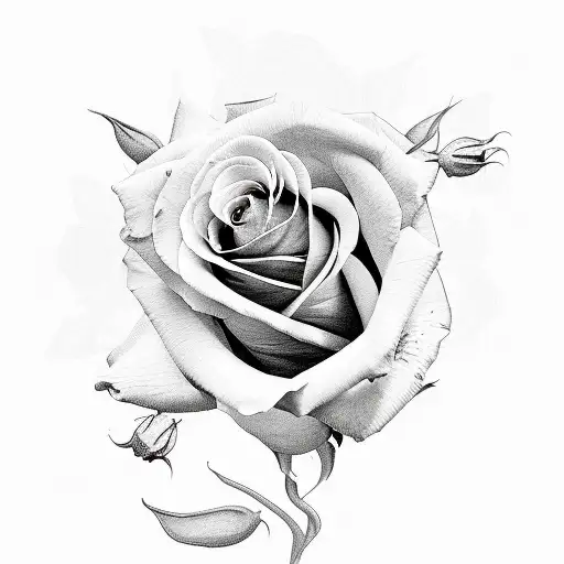roses and tulips  tattoo design idea