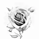 roses and tulips  tattoo design idea