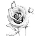 roses and tulips  tattoo design idea