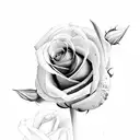 roses and tulips  tattoo design idea