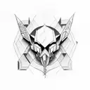 crossed hammers  tattoo design idea