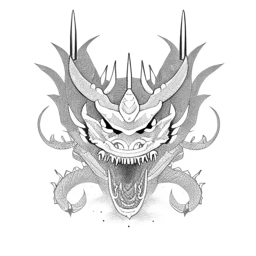 samurai and dragons tattoo design idea
