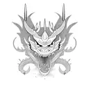 samurai and dragons tattoo design idea