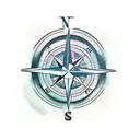 Compass,  Sic parvis magna tattoo design idea