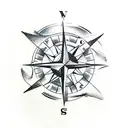 Compass,  Sic parvis magna tattoo design idea