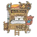bunk bed tattoo design idea