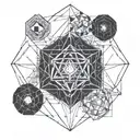 metatron's cube tattoo design idea