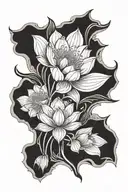 lotus flower blooming tattoo design idea