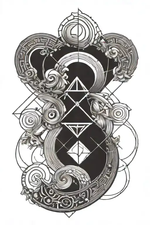 greece god symbol in alchemy tattoo design idea