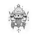 M & N in plain cursive text tattoo design idea
