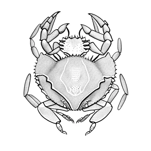 crab with barbell  tattoo design idea