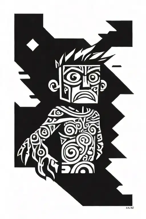 tool box cartoon character tattoo design idea