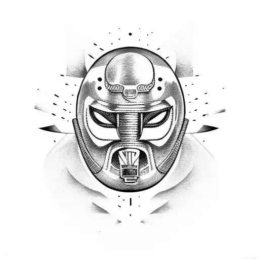 A luchador wrestler with a sledgehammer tattoo design idea