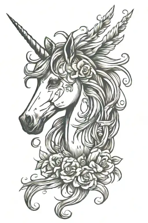 Suicide Awareness Unicorn Memorial Tattoo to Husband tattoo design idea