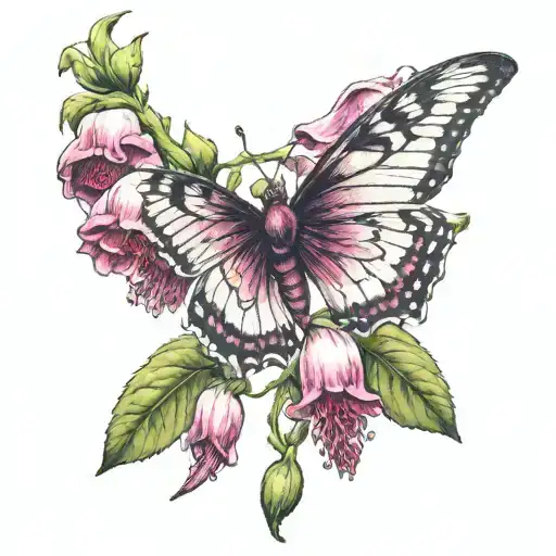 bleeding heart and foxglove flowers up my right torso ending just below the armpit  tattoo design idea