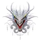 dragon head tattoo design idea