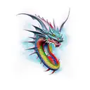 dragon head tattoo design idea