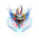 dragon head tattoo design idea