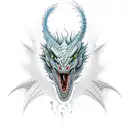 dragon head tattoo design idea