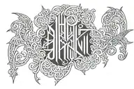 YHWH written tattoo design idea