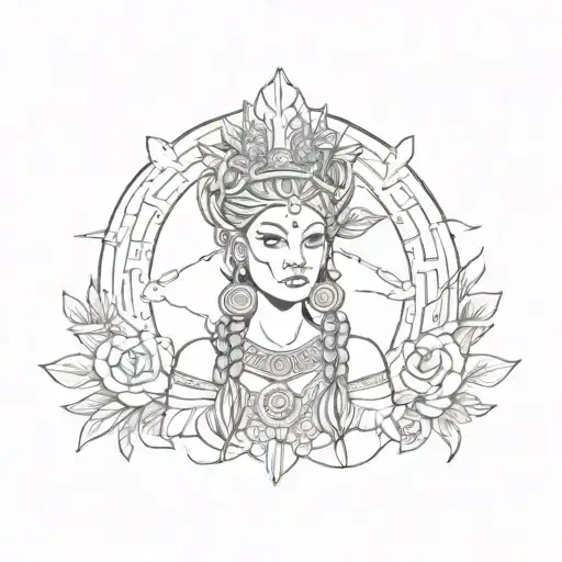 pachamama goddess tattoo design idea