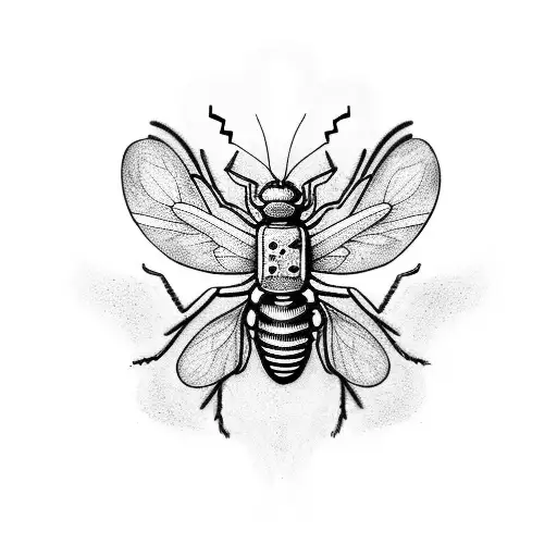 creepy insects long tattoo design idea